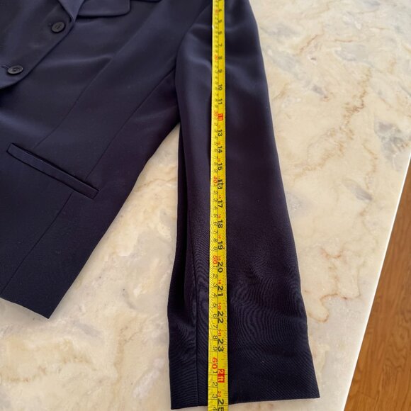 Talbots Tailored Classic Slate Blue Jacket Blazer 10 Petite - Picture 7 of 8